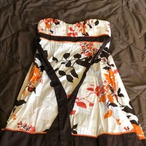 Strapless cotton dress